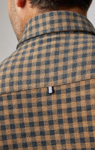 Stone Rose Ls Knit | Gingham Brushed Jersey Fleece