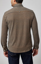 Load image into Gallery viewer, Stone Rose Ls Knit | Gingham Brushed Jersey Fleece