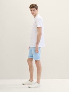 Tom Tailor Slim Chino Shorts | Washed Out Middle Blue