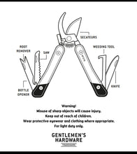 Load image into Gallery viewer, Gentlemen’s Hardware Garden Multi-Tool