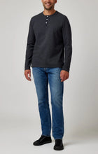 Load image into Gallery viewer, Stone Rose Slub Pique Ls Henley | Charcoal