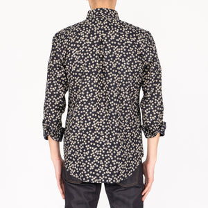 Naked & Famous Ls Easy Shirt | Kimono Flowers | Indigo