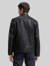 Load image into Gallery viewer, Tom Tailor |Faux Velour Touch Leather Jacket | Java Dark Brown