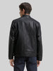 Tom Tailor |Faux Velour Touch Leather Jacket | Java Dark Brown