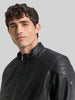 Tom Tailor |Faux Velour Touch Leather Jacket | Java Dark Brown