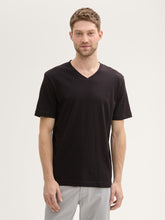 Load image into Gallery viewer, Tom Tailor | 2 Pack V-Neck Shirts | Black