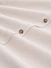 Load image into Gallery viewer, Tom Tailor | Regular fit short-sleeved shirt with linen blend | Cashew beige chambray