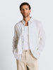 Tom Tailor | Regular fit shirt with linen blend | Cashew beige chambray