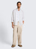 Tom Tailor | Regular fit shirt with linen blend | Cashew beige chambray