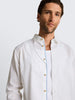 Tom Tailor | Regular fit shirt with linen blend | Cashew beige chambray