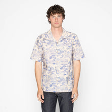 Load image into Gallery viewer, Naked &amp; Famous | Aloha Shirt | Linen Cats | Blue