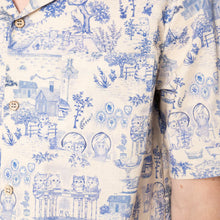Load image into Gallery viewer, Naked &amp; Famous | Aloha Shirt | Linen Cats | Blue