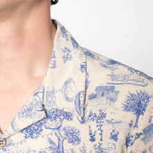 Load image into Gallery viewer, Naked &amp; Famous | Aloha Shirt | Linen Cats | Blue