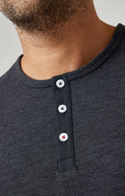 Load image into Gallery viewer, Stone Rose Slub Pique Ls Henley | Charcoal