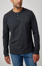 Load image into Gallery viewer, Stone Rose Slub Pique Ls Henley | Charcoal