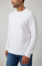 Load image into Gallery viewer, Stone Rose Slub Pique Ls Henley | White