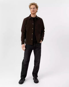 Holebrook Sweden Isak Cord Overshirt | Dark Chocolate