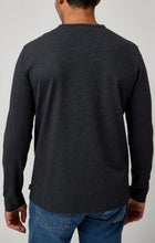 Load image into Gallery viewer, Stone Rose Slub Pique Ls Henley | Charcoal