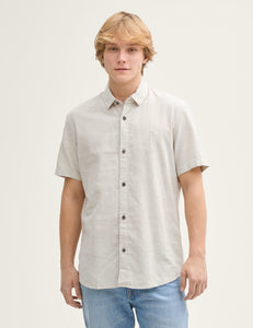 TOM TAILOR | BASIC COTTON LINEN SS | ABBEY STONE