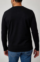 Load image into Gallery viewer, Stone Rose Slub Pique Ls Henley | Black