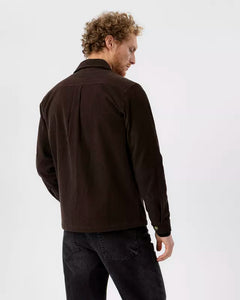 Holebrook Sweden Isak Cord Overshirt | Dark Chocolate