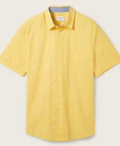 Tom Tailor Poplin Ss Shirt | Grey Mint