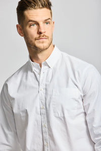 Easy Mondays Poplin Ls Shirt | White