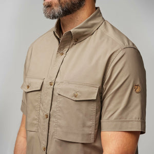 FjällRäven Övik Air Stretch SS Shirt | Suede Brown