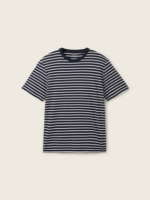Tom Tailor Striped T-shirt | Sky Captain Blue