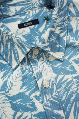 Benson Reynolds SS Seersucker Shirt | Blue Leaves