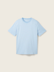 Tom Tailor Striped T-shirt | Washed Out Middle Blue