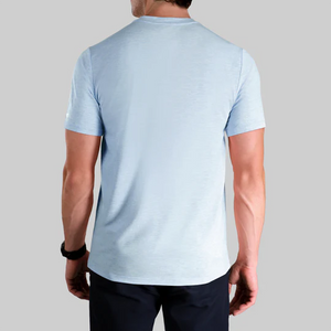 2 UNDR | LUXURY CREW TEE | HEATHERED BLUE