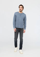 Load image into Gallery viewer, DU/ER | No Sweat  | PurePima Vintage Henley | Washed Stone Blue