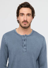 Load image into Gallery viewer, DU/ER | No Sweat  | PurePima Vintage Henley | Washed Stone Blue