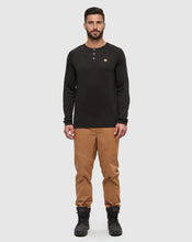Load image into Gallery viewer, Tentree | TreeBlend Baker Henley Longsleeve | Meteorite Black