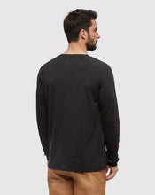 Load image into Gallery viewer, Tentree | TreeBlend Baker Henley Longsleeve | Meteorite Black