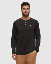 Load image into Gallery viewer, Tentree | TreeBlend Baker Henley Longsleeve | Meteorite Black