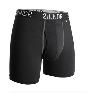 2 UNDR | SWING SHIFT 6" BOXER BRIEF | BLACK/GREY