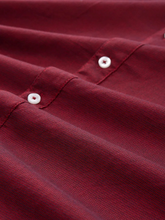 Load image into Gallery viewer, Tom Tailor |Structured Stretch Long Sleeve Shirt| Burgundy Red