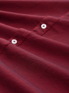 Tom Tailor |Structured Stretch Long Sleeve Shirt| Burgundy Red