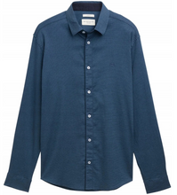 Load image into Gallery viewer, Tom Tailor |Structured Stretch Long Sleeve Shirt| Navy Blue