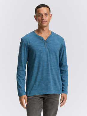 Tom Tailor | Serafino Long-sleeved Shirt | Real Teal