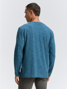 Tom Tailor | Serafino Long-sleeved Shirt | Real Teal