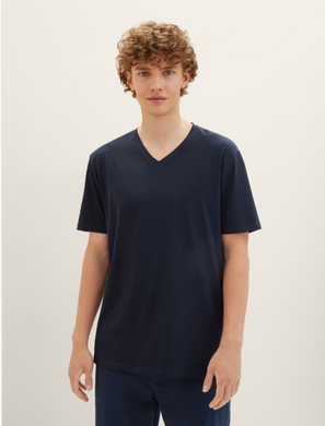 Tom Tailor | 2 Pack V-Neck Shirts | Dark Navy