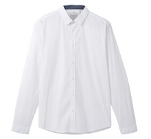 Load image into Gallery viewer, Tom Tailor | Stretch Poplin Long Sleeved  | White