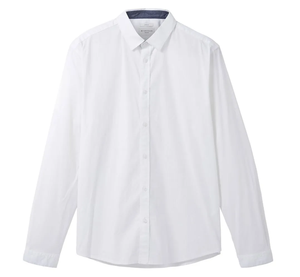 Tom Tailor | Stretch Poplin Long Sleeved  | White