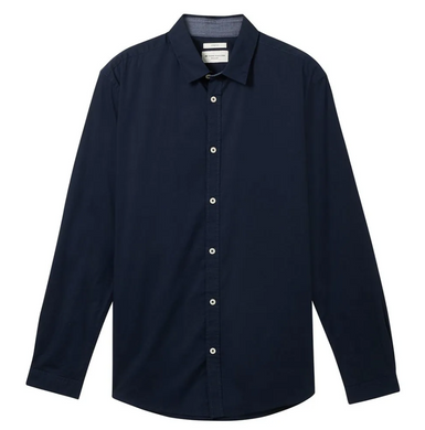 Tom Tailor | Stretch Poplin Long Sleeved  | Sky Captain Blue