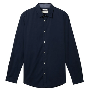 Tom Tailor | Stretch Poplin Long Sleeved  | Sky Captain Blue
