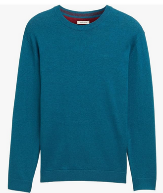 Tom Tailor | Basic Crewneck Knit Jumper | Dark Aqua Melange