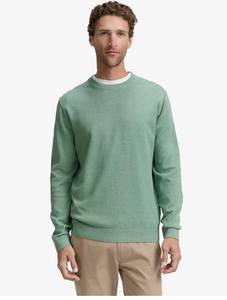Tom Tailor | Basic Crewneck Knit Jumper | Dust Green Melange